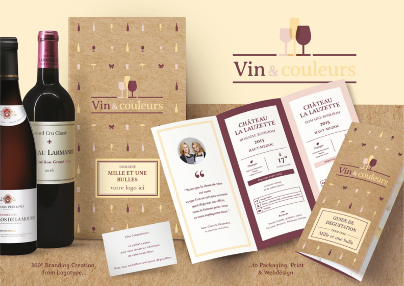 Identité visuelle Vins et Couleurs – logo, charte graphique et site e-commerce par Pixellescence Caen
