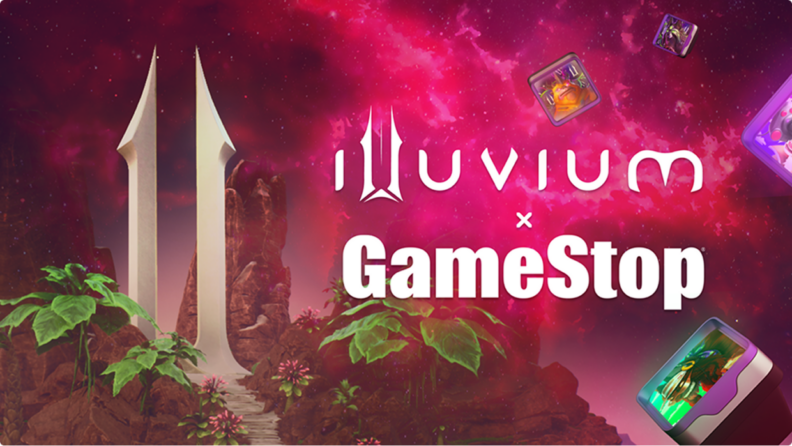 UI Design landing page Illuvium GameStop – identité visuelle Web3 par Pixellescence