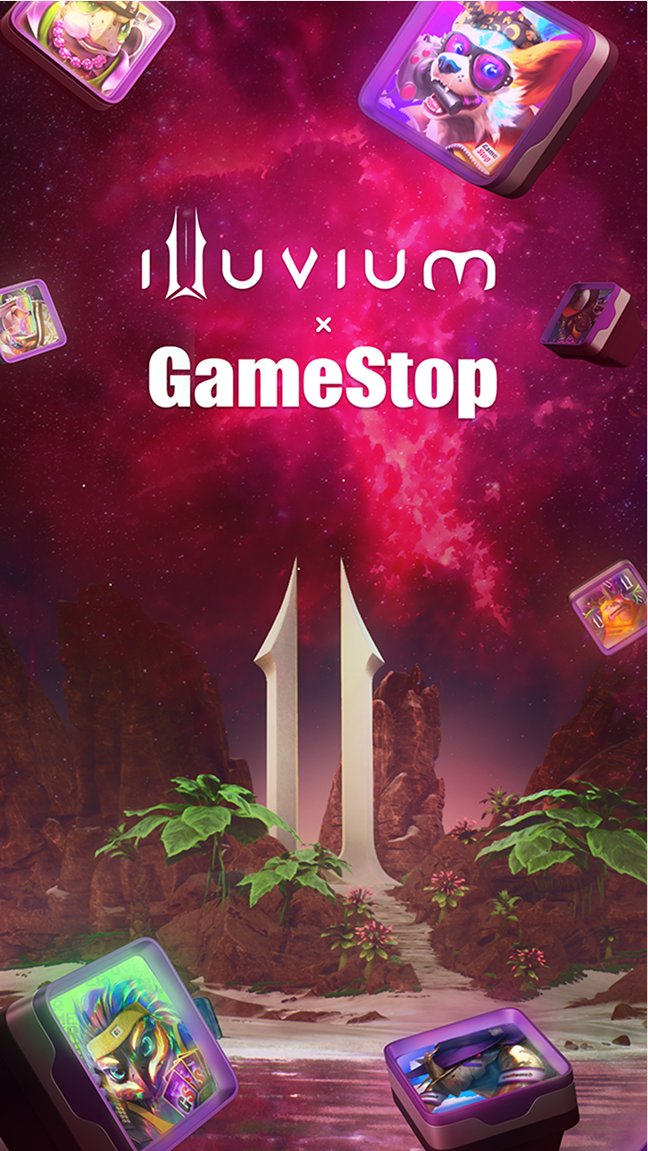 Bannières web partenariat Illuvium GameStop – estempe 1