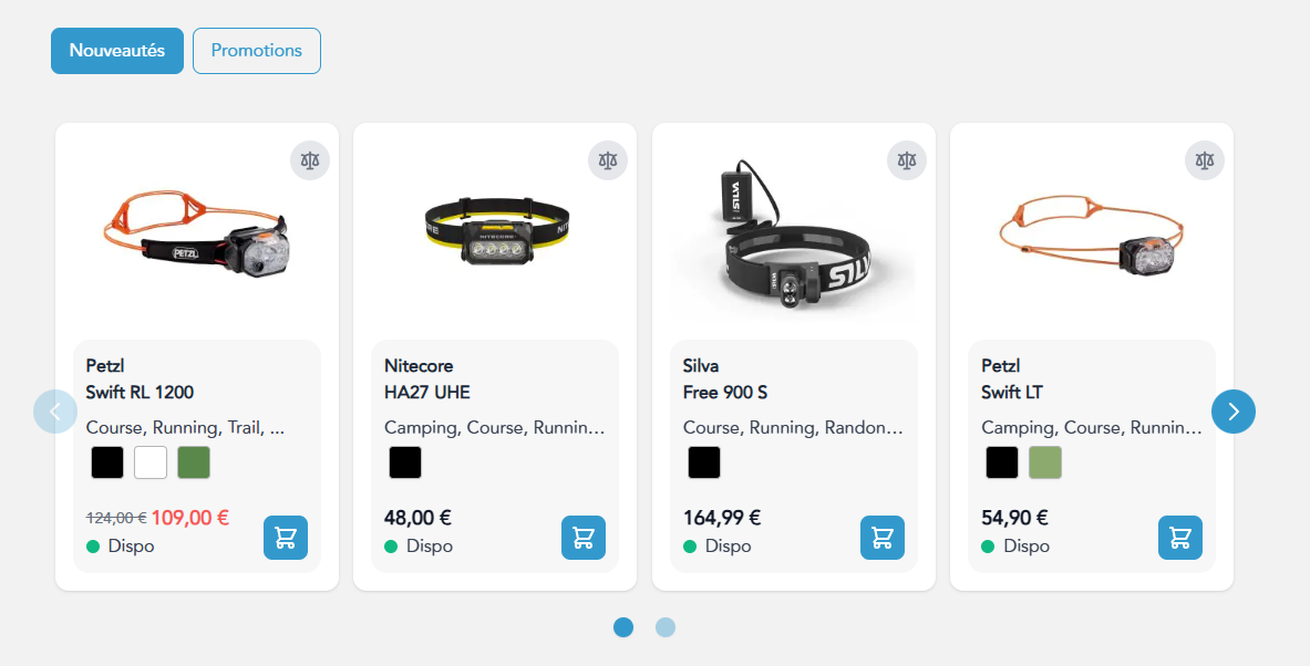 Widget Hyvä Tabbed Category Product Listing – slider produits par catégorie avec AJAX sur Magento 2