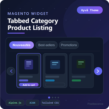 Widget Hyva : Tabbed Category Product Listing