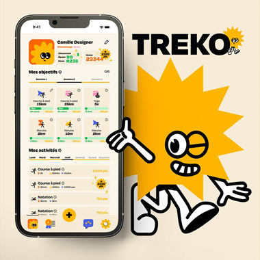 Réalisation Treko – site WordPress et application mobile team building par Pixellescence